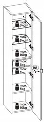 Słupek wysoki 160 cm oak szuflady do łazienki  - Miniaturka zdjęcia nr 6