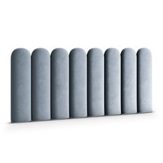Panele tapicerowane 30x60 cm na ścianę płotek błękitny magic velvet - Miniaturka zdjęcia nr 1