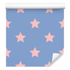Tapeta do pokoju dziecięcego różowe GWIAZDKI niebo, dekoracja nowoczesna - Miniaturka zdjęcia nr 1