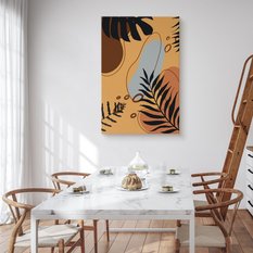 Obraz Do Salonu Rośliny Liście Monstery Palmy Styl Boho 80x120cm - Miniaturka zdjęcia nr 4