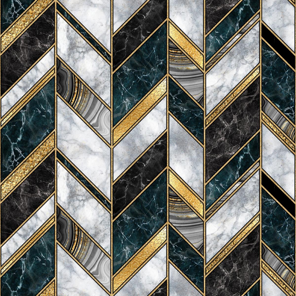 Tapeta Nowoczesna Mozaika MARMUR Styl Art Deco 3D  nr. 3