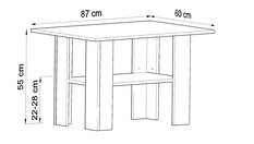 Stolik Kawowy BESTSELLER T001 55x87x60 cm dąb sonoma biały do salonu - Miniaturka zdjęcia nr 3