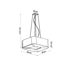 Żyrandol URANO 112x60x60cm nowoczesna biała lampa wisząca E27 do salonu - Miniaturka zdjęcia nr 4