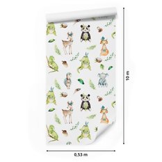 Tapeta dziecięca MISIE panda lisy krokodyle słonie  - Miniaturka zdjęcia nr 2
