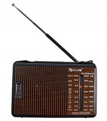 Radio przenośne  16 x 11 x 5,7 cm FM AM  brązowe - Miniaturka zdjęcia nr 1