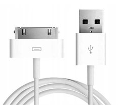 Kabel 30 pin USB QIKtech do iPhone 4 4S 3GS 3G 3 iPod iPad 2 3 1m biały - Miniaturka zdjęcia nr 1