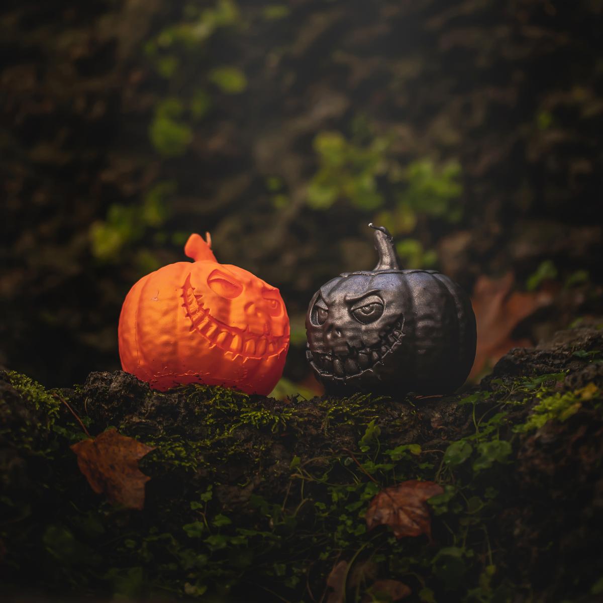 Świeca Halloween PUMPKIN Black Metallic