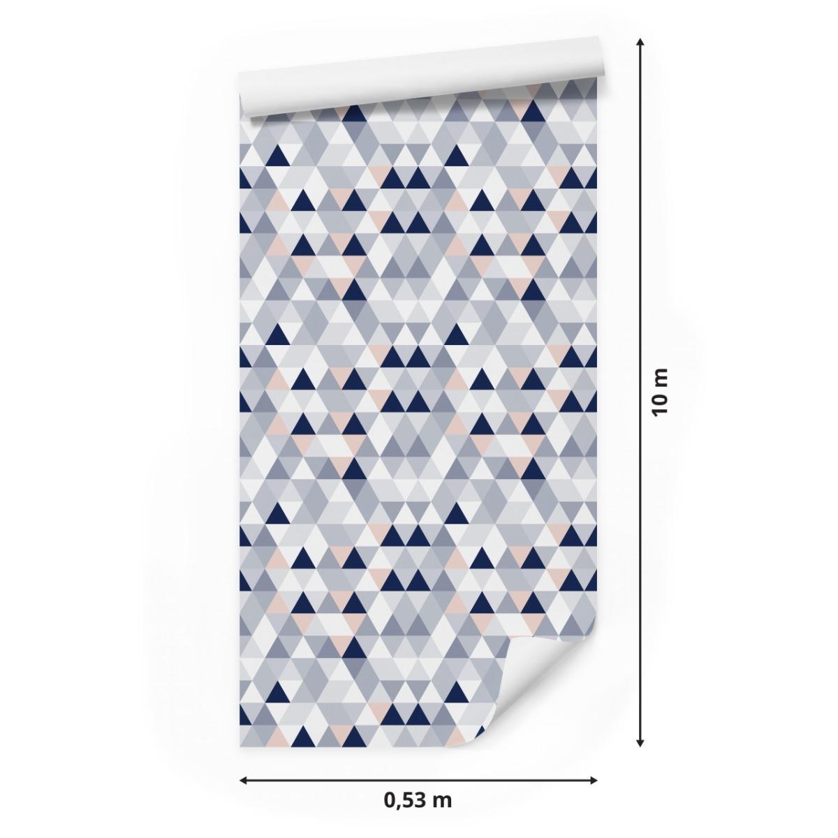Tapeta Pastelowe TRÓJKĄTY Wzór Geometryczny Dekor 53x1000  nr. 2