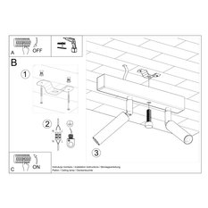 Plafon EYETECH 2 czarny 20x3x25cm nowoczesna lampa G9 do salonu - Miniaturka zdjęcia nr 5