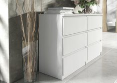 Komoda MARTUSIA 79x140x39 cm z 6 szufladami biała mat do salonu - Miniaturka zdjęcia nr 5