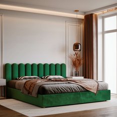 Panele tapicerowane  20x60 cm na ścianę płotek butelkowa zieleń magic velvet - Miniaturka zdjęcia nr 5
