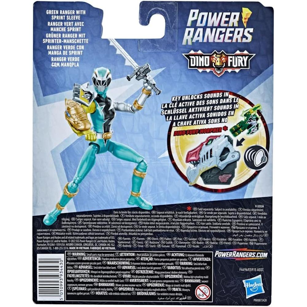 Figurka POWER RANGERS 15 cm oryginalna dino fury hasbro zielony ranger dla dziecka nr. 4