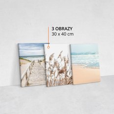 Obrazy Do Salonu PLAŻA Morze Styl Boho Trawa 90x40cm - Miniaturka zdjęcia nr 2