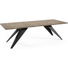 Stół rozkładany 160x90x76 cm prostokątny Harmonia dark grey chicago concrete do jadalni - Miniaturka zdjęcia nr 2