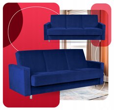 Wersalka kanapa sofa tapczan rozkładana Family Meble Alicja niebieska - Miniaturka zdjęcia nr 6