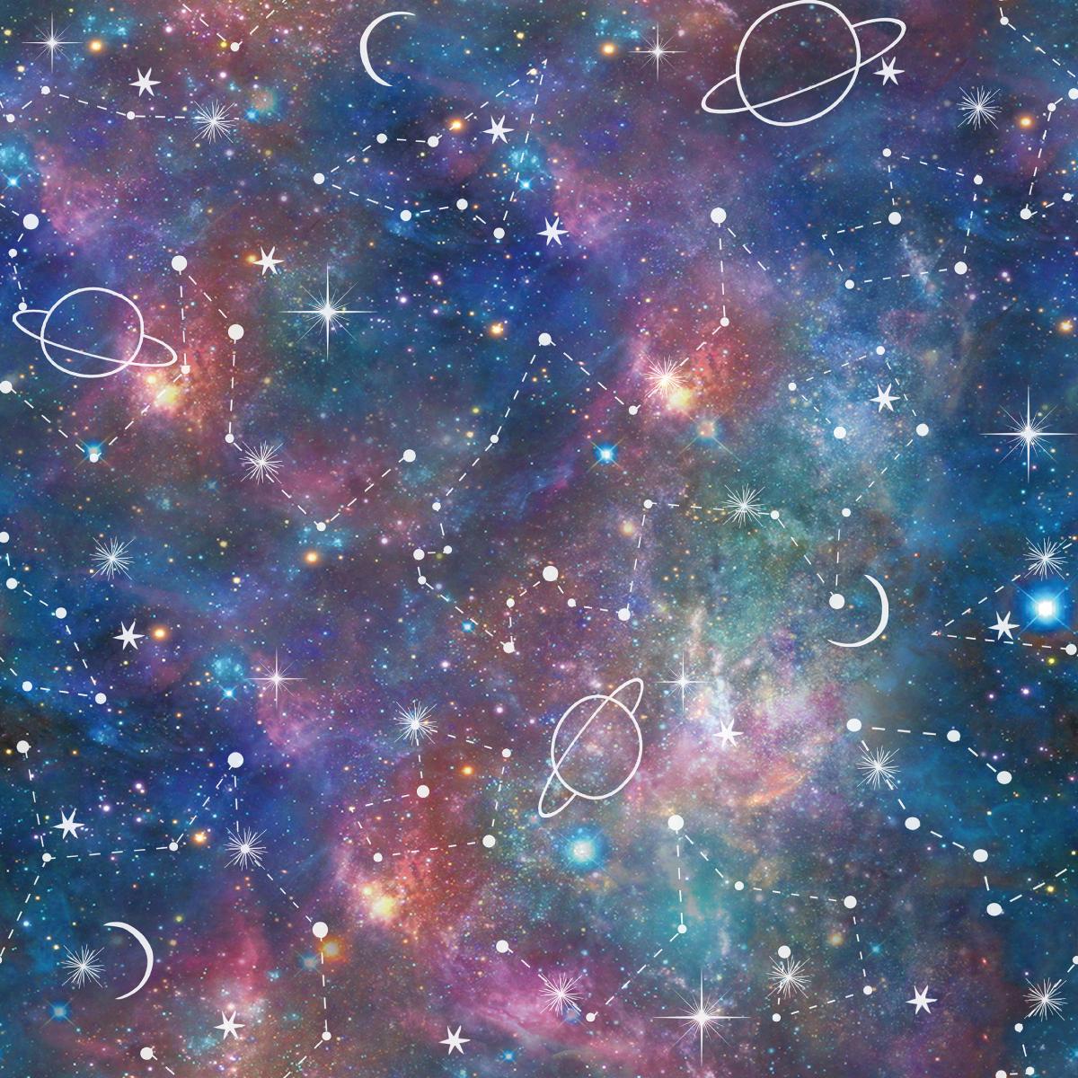 Tapeta kosmos galaxy planety do pokoju chłopca  nr. 4