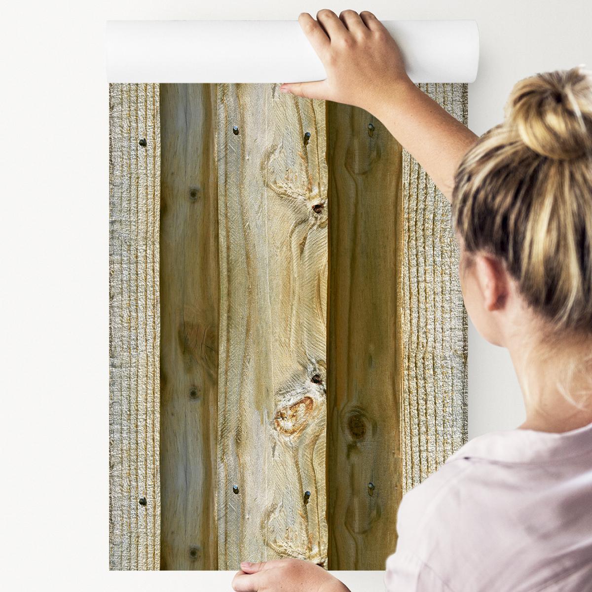 Tapeta Realistyczne DESKI Drewniany Wzór Efekt 3D 53x1000  nr. 6