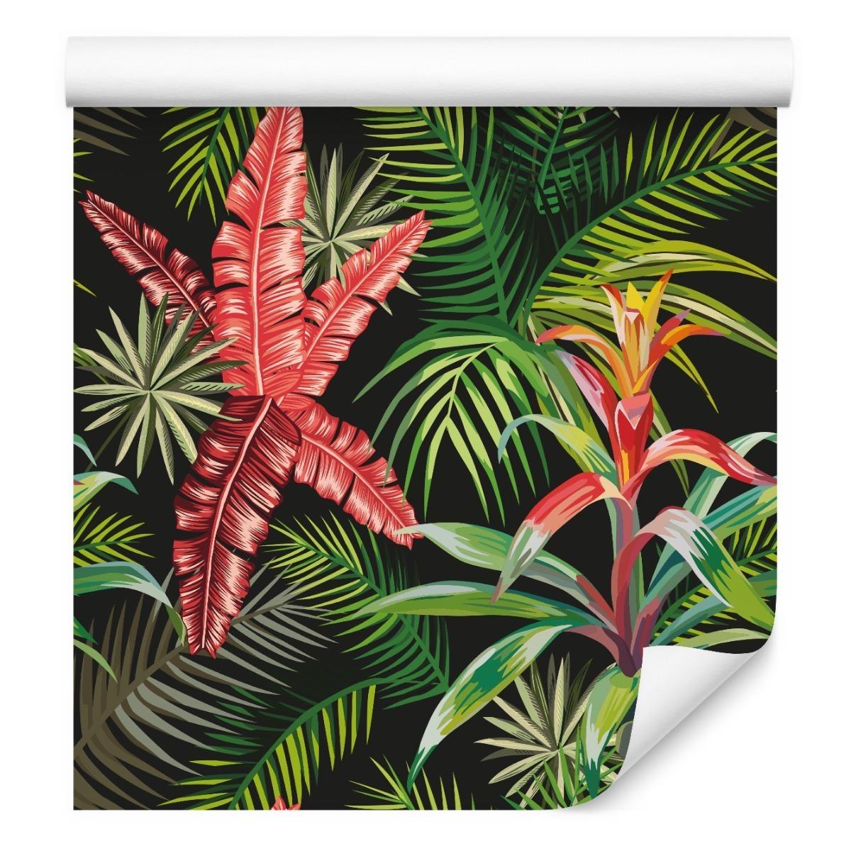 Tapeta Tropikalne LIŚCIE Palmowe Egzotyczne Kwiaty 53x1000 nr. 6