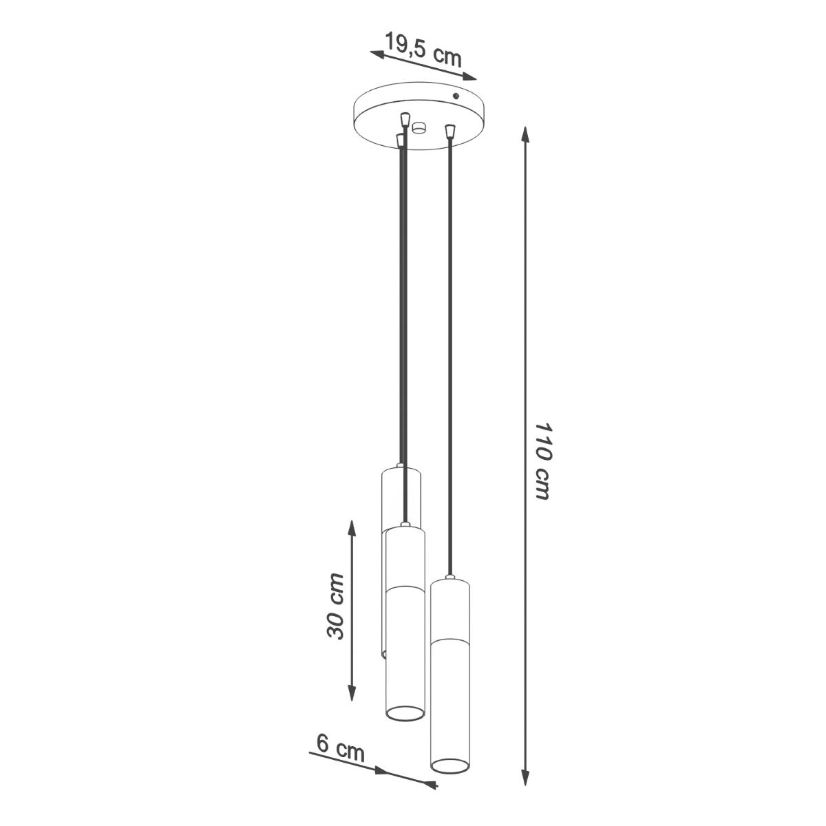 Lampa wisząca BORGIO 3P czarny 110x20x20cm nowoczesna G10 do salonu nr. 4