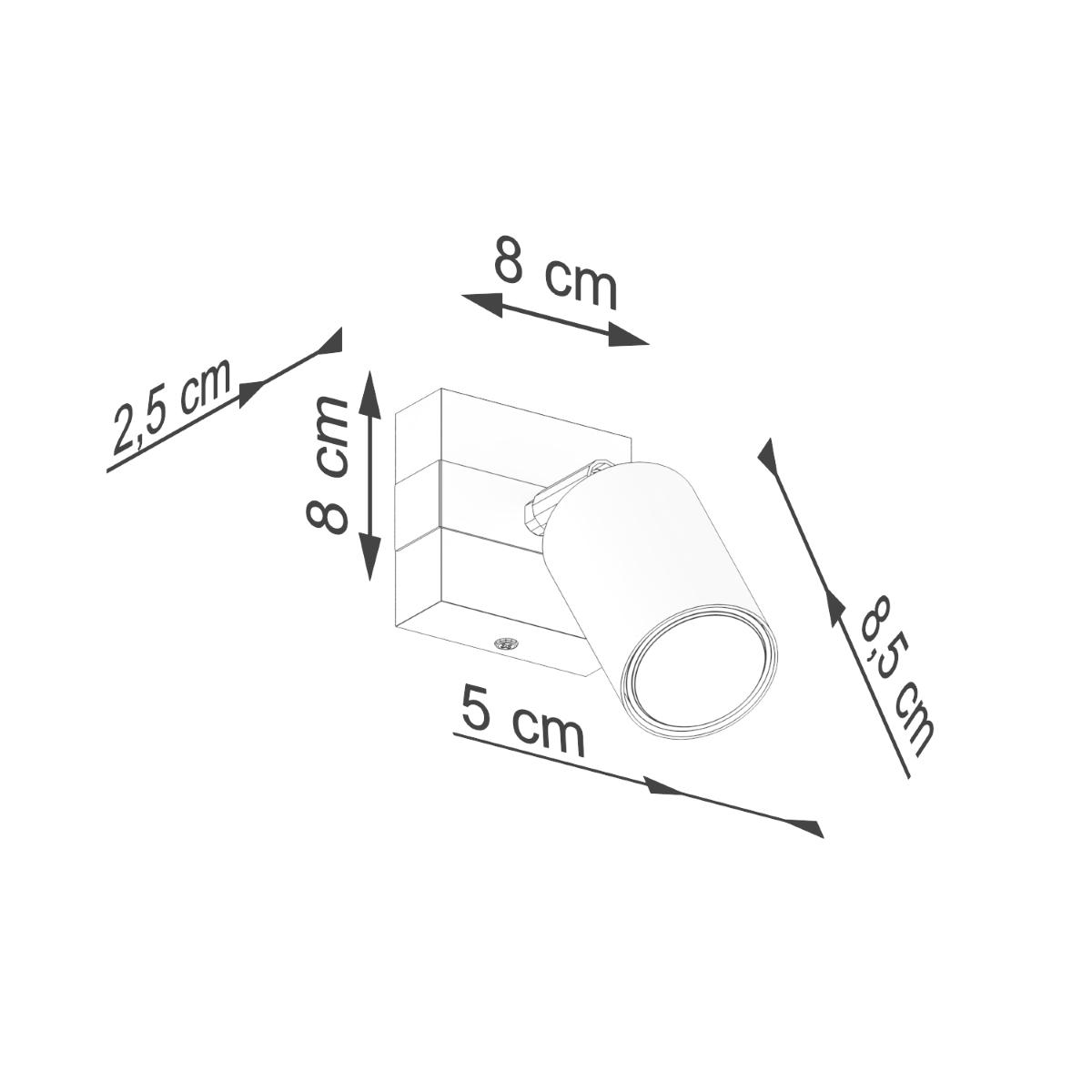 Kinkiet FAGER 1 czarny 13x17x8cm nowoczesny GU10 do salonu nr. 8