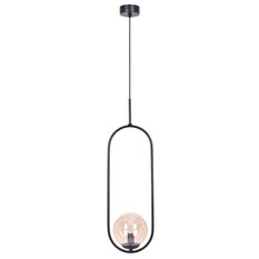 Lampa wisząca K-5120 VENTA 18.5x100x14 cm do salonu lub pokoju bursztynowy/czarny - Miniaturka zdjęcia nr 1