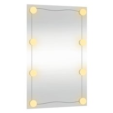 Lustra 40x60 cm do łazienki sypialni z LED ścienne prostokątne srebrne - Miniaturka zdjęcia nr 5