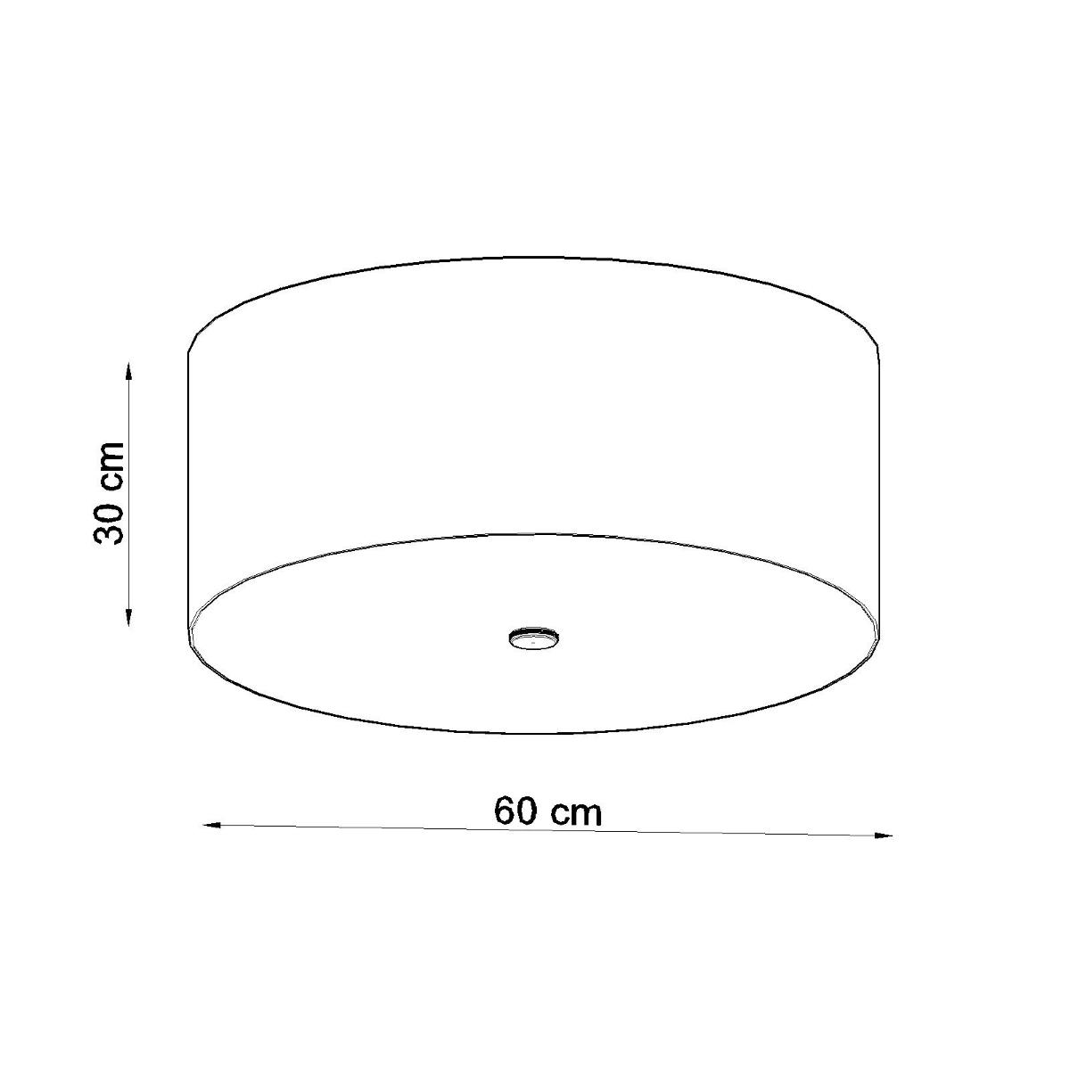 Plafon OTTO 60 czarny 30x60x60cm E27 nowoczesna lampa do salonu nr. 4