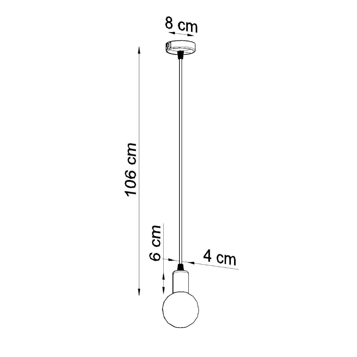 Lampa wisząca EDISON czarna 106x8x8cm nowoczesna E27 do salonu nr. 4