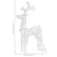 Renifery ozdobne, 3 szt., 60x16x100 cm, akryl - Miniaturka zdjęcia nr 10