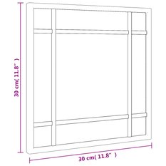 Lustro 30x30 cm do sypialni łazienki ścienne kwadratowe żelazo czarne  - Miniaturka zdjęcia nr 7