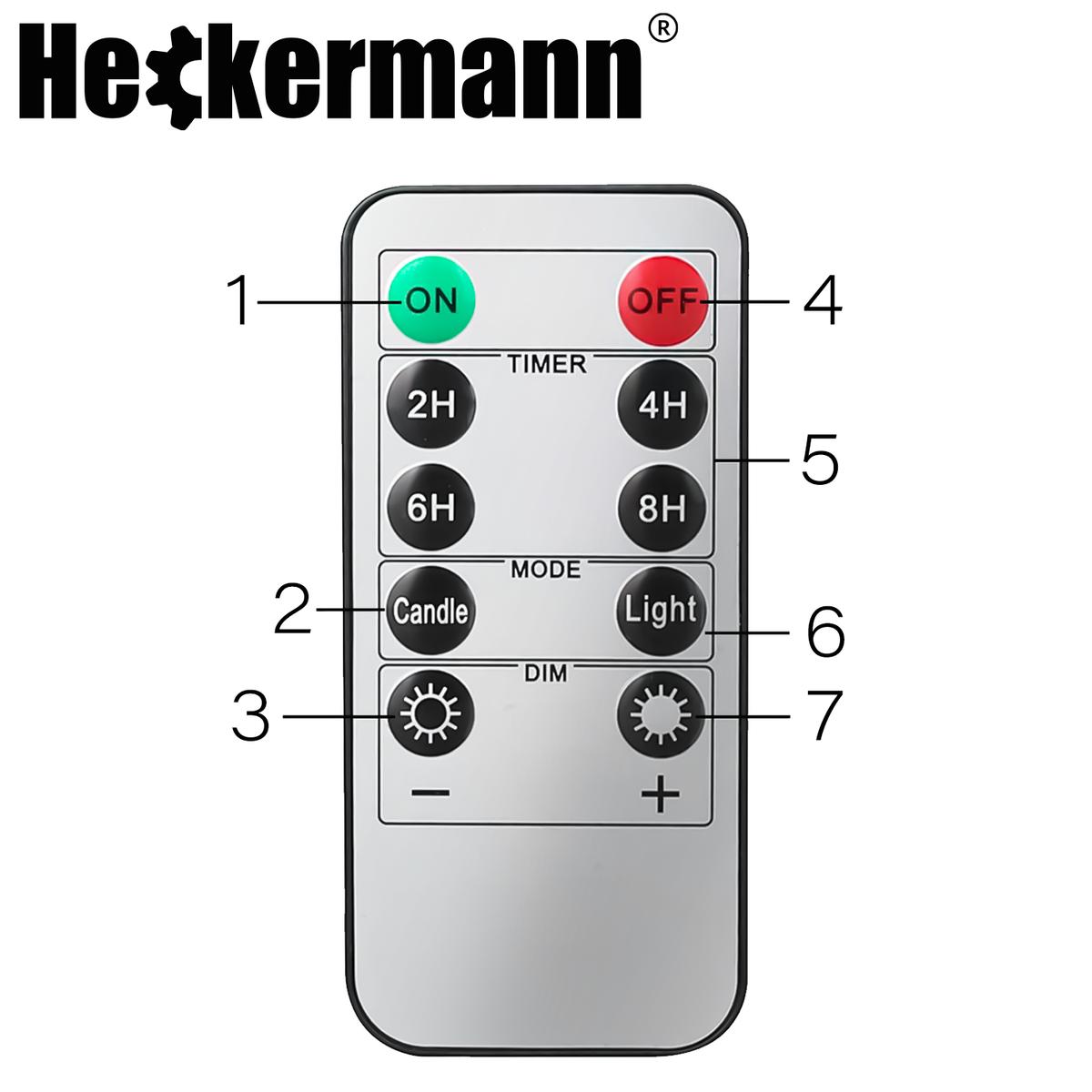 Świeca LED Heckermann 3szt nr. 8