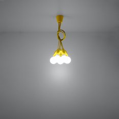 Lampa wisząca DIEGO 5 żółta 90x25x25cm nowoczesna E27 do salonu - Miniaturka zdjęcia nr 6