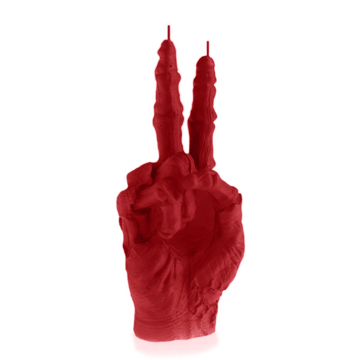 Świeca Zombie Hand PEACE Red