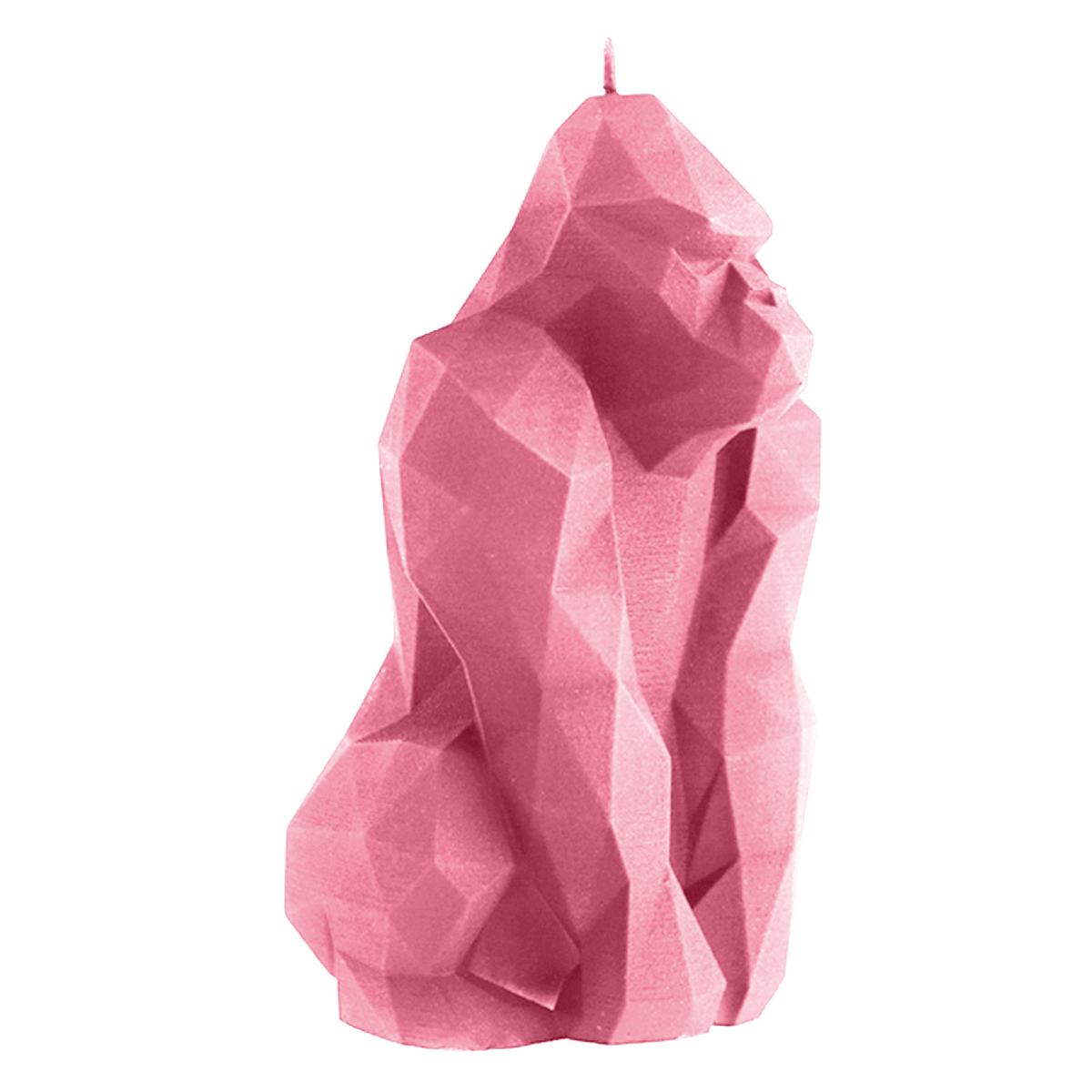 Świeca Gorilla Low-Poly Pink