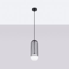 Lampa wisząca BRINA 1 czarna 115x12x12cm nowoczesna G9 do salonu - Miniaturka zdjęcia nr 2