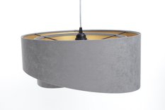 Lampa 45 cm do sypialni salonu wisząca asymetryczna szara - Miniaturka zdjęcia nr 5