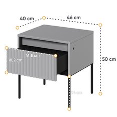 Szafka nocna Trend 46 cm stolik szary - Miniaturka zdjęcia nr 4