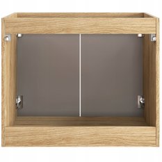 Szafka pod umywalkę 70 cm OCEAN BEIGE ryflowany front drzwi dąb olejowany beżowy - Miniaturka zdjęcia nr 4