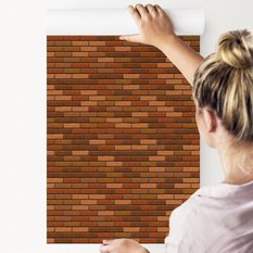 Tapeta Do Salonu Brązowe Postarzane CEGŁY Mur 3D  - Miniaturka zdjęcia nr 5