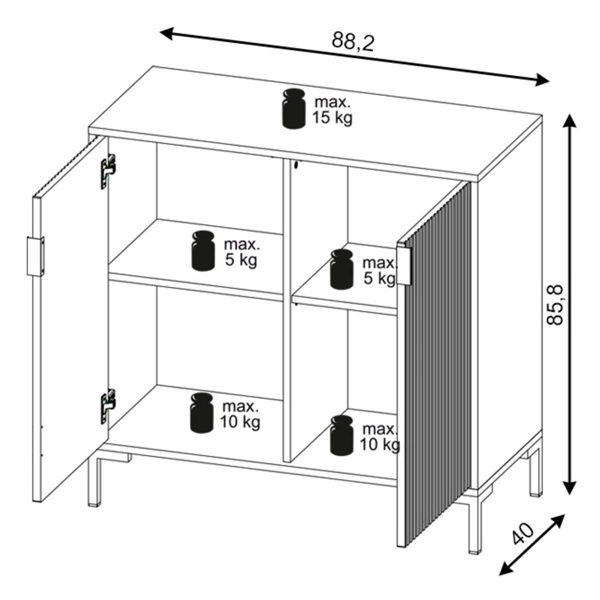 Komoda Flinn 88 cm do sypialni garderoby biały mat nr. 5