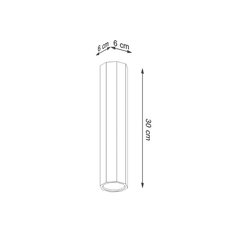 Plafon ZEKE 30 dąb 30x6x6cm nowoczesna lampa GU10 do salonu  - Miniaturka zdjęcia nr 4