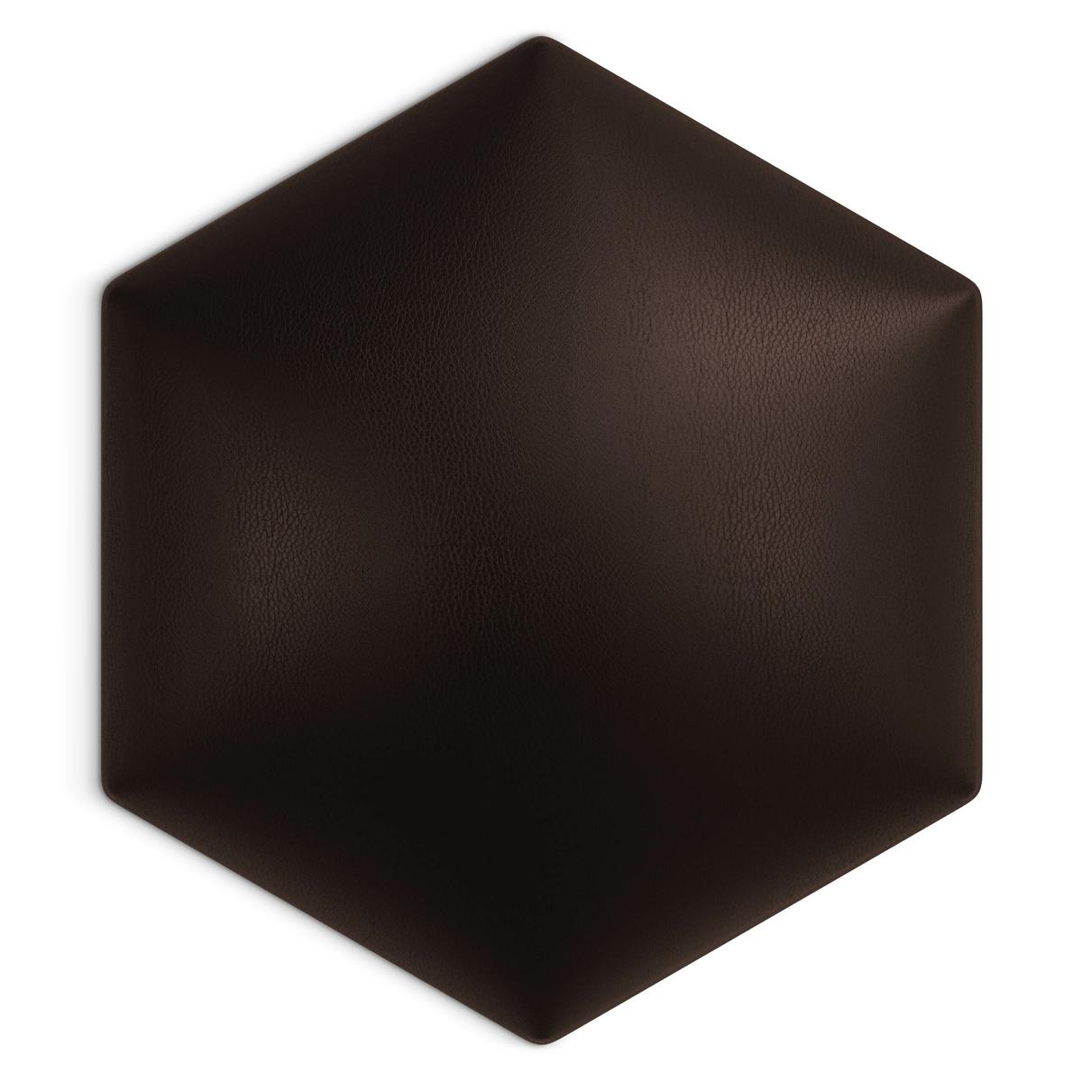 Panel tapicerowane 35x40 cm na ścianę hexagon brązowy nr. 2