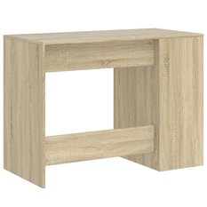  Biurko 102x50x75cm z praktycznymi półkami dąb sonoma do biura gabinetu lub pokoju - Miniaturka zdjęcia nr 6