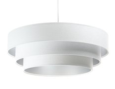 Lampa wisząca TRININI nowoczesna satynowa biało srebrna do salonu - Miniaturka zdjęcia nr 3