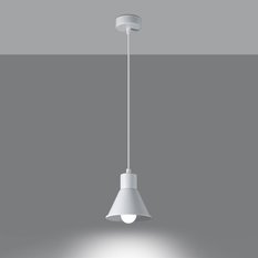 Lampa wisząca TALEJA 1 biała 120x14x14cm nowoczesna E27 do salonu - Miniaturka zdjęcia nr 3