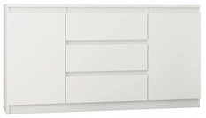 Komoda MODERN 140x40 cm biała z szufladami i szafką do biura sypialni lub salonu