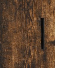 Biurko 140x50x75cm z szafkami przydymiony dąb do biura lub gabinetu - Miniaturka zdjęcia nr 9