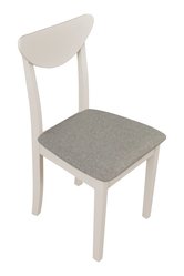 Krzesło drewniane VESTA 87x42x43 cm drewniane bukowe do jadalni kaszmir szare siedzisko - Miniaturka zdjęcia nr 2