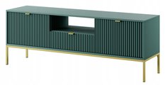 Szafka RTV 154x56x39 cm zielona na czarnych nóżkach system NOVA do salonu  - Miniaturka zdjęcia nr 7