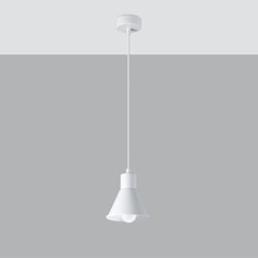 Lampa wisząca TALEJA 1 biała 120x14x14cm nowoczesna E27 do salonu - Miniaturka zdjęcia nr 2